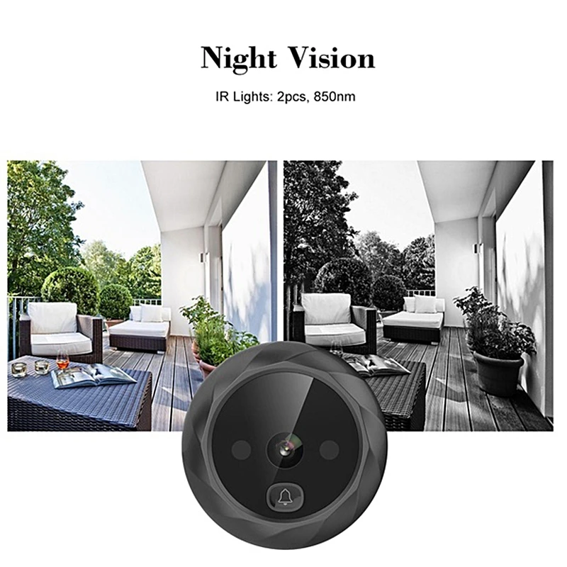 2.4 Inch HD Color Screen Home Smart Doorbell Wireless Video Doorbell Night Vision Security Camera Electronic Door Viewer
2.4 Inch HD Color Screen Home Smart Doorbell Wireless Video Doorbell Night Vision Security Camera Electronic Door Viewer