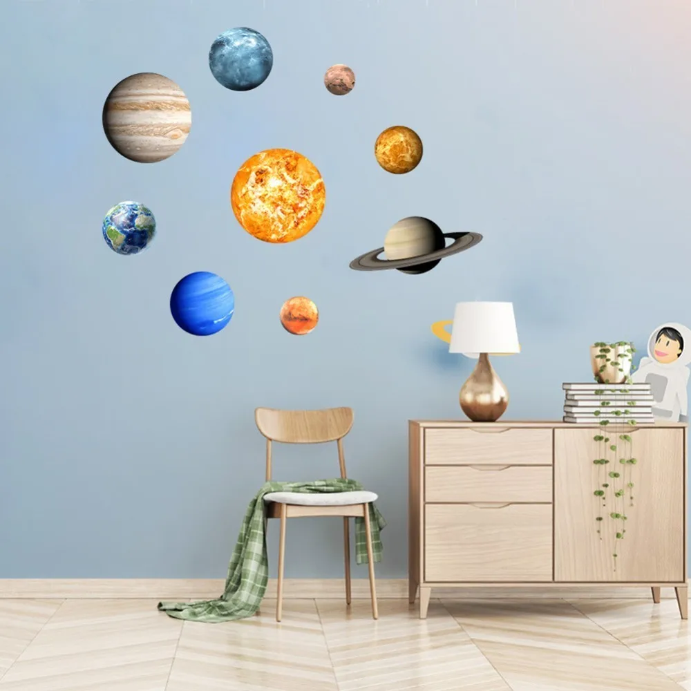 9 Pcs/Set 9-Planet Solar System Fluorescent Wall Stick Plane Wall Sticker Universe Planet Galaxy Room House Decoration
9 Pcs/Set 9-Planet Solar System Fluorescent Wall Stick Plane Wall Sticker Universe Planet Galaxy Room House Decoration