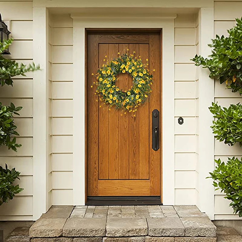 Artificial Daisy Flower Wreath Home Door Garland For Front Door Wedding Party Hanging Pendant Decoration
Artificial Daisy Flower Wreath Home Door Garland For Front Door Wedding Party Hanging Pendant Decoration