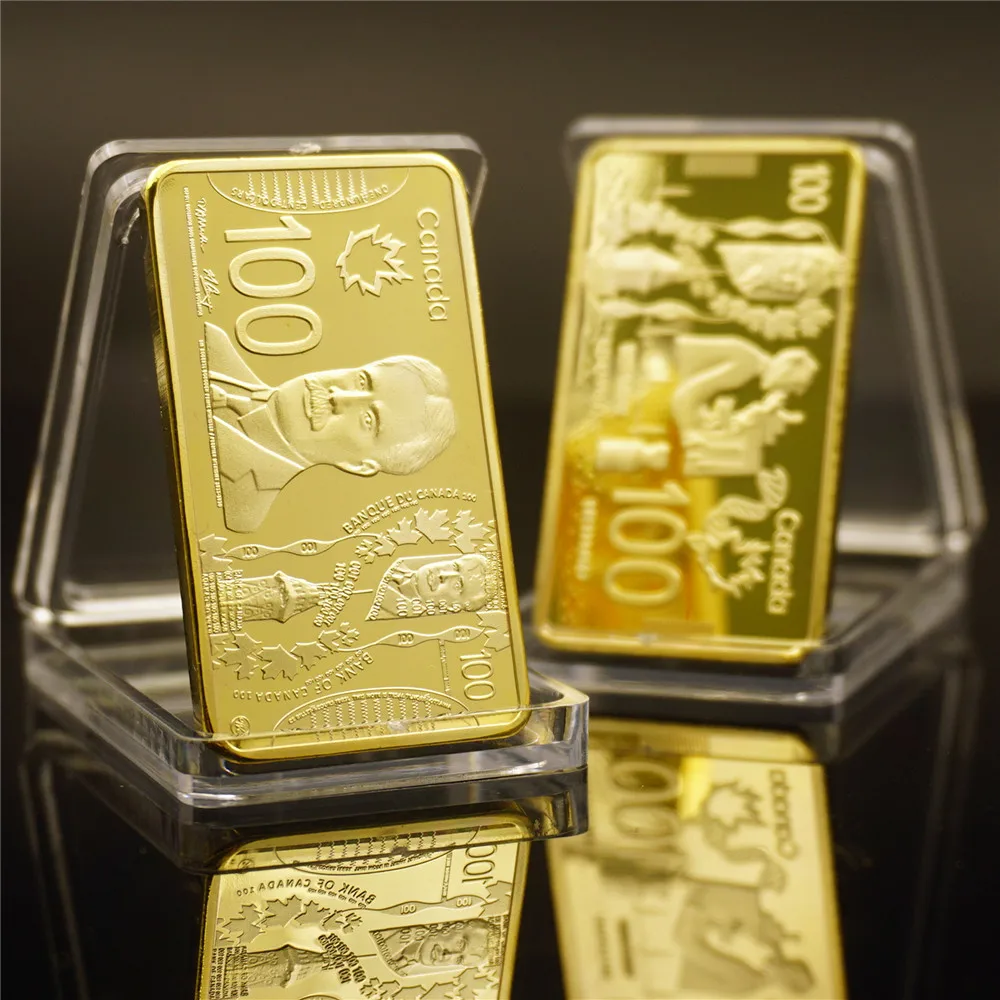 Фото Канада золото бар коллекционные 999 9 Позолоченные 100 чистое - купить