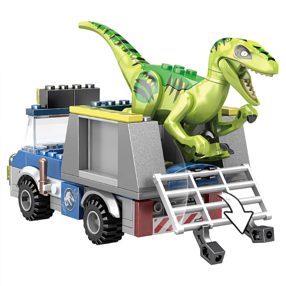 302pcs Dinosaur Great Escape Building Blocks Truck Wild Chase Cretaceous Bricks Creative Children's Educational Toys 
302pcs Dinosaur Great Escape Building Blocks Truck Wild Chase Cretaceous Bricks Creative Children's Educational Toys