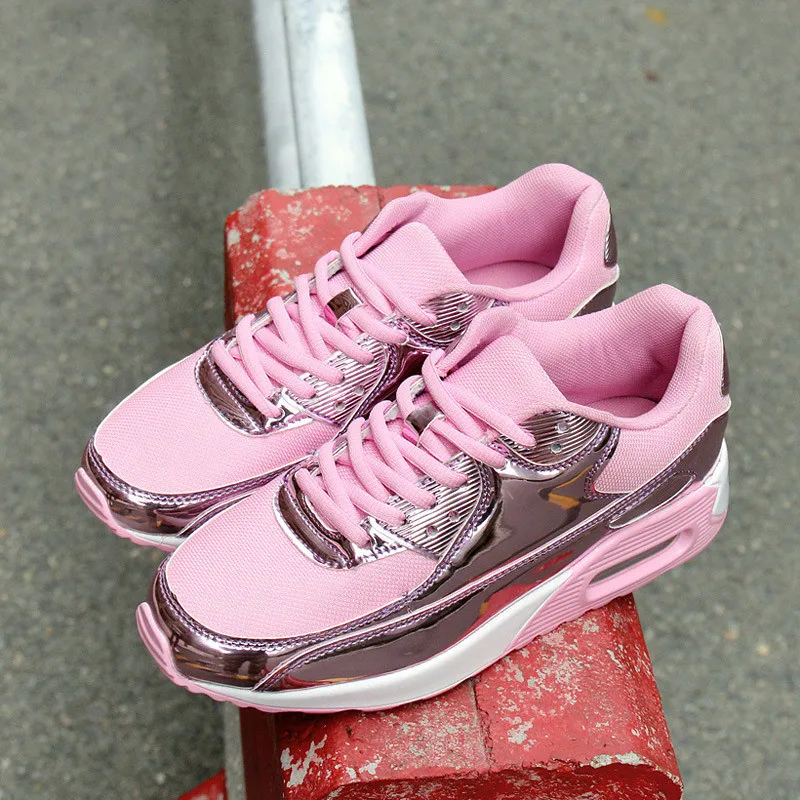 Fashion Women PU Leather Trainers Breathable Mesh Casual Shoes Female Vulcanize Shoes Gold Silver Woman Plus Size Shoes 43 44
Fashion Women PU Leather Trainers Breathable Mesh Casual Shoes Female Vulcanize Shoes Gold Silver Woman Plus Size Shoes 43 44