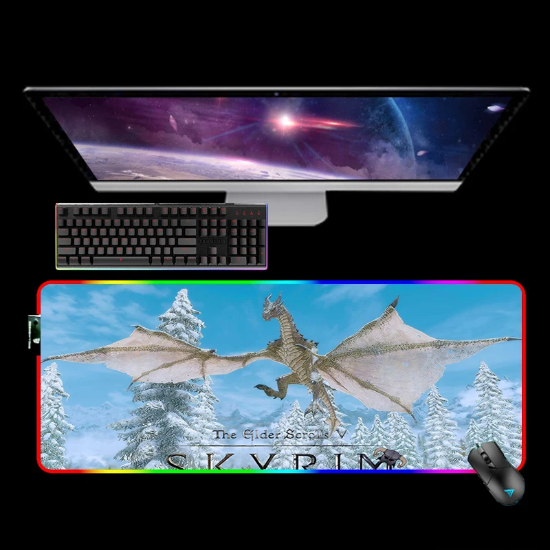 The Elder Scrolls V Skyrim RGB Mouse Mats Gaming Accessories Xxl Mouse Pad Gamer Keyboards PC Computer Peripherals Mousepad CSGO
The Elder Scrolls V Skyrim RGB Mouse Mats Gaming Accessories Xxl Mouse Pad Gamer Keyboards PC Computer Peripherals Mousepad CSGO