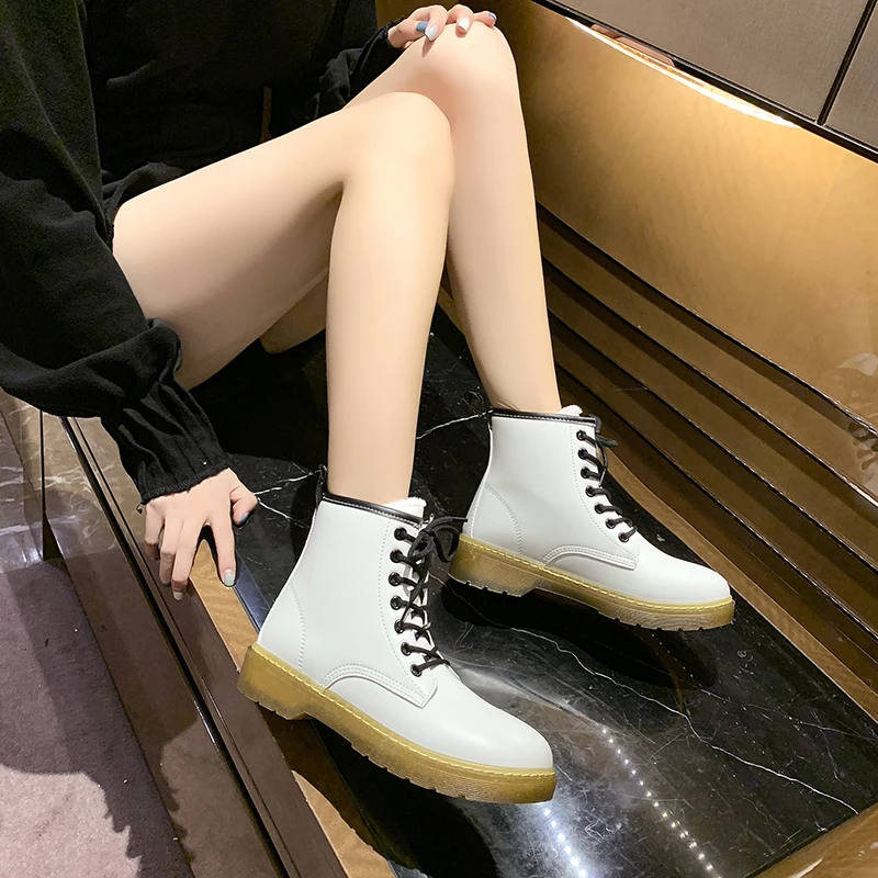 Black Leather Ankle Boots Women Autumn Winter Round Toe Lace Up Shoes Warm Woman Fashion Motorcycle Platform Botas Mujer 2020
Black Leather Ankle Boots Women Autumn Winter Round Toe Lace Up Shoes Warm Woman Fashion Motorcycle Platform Botas Mujer 2020