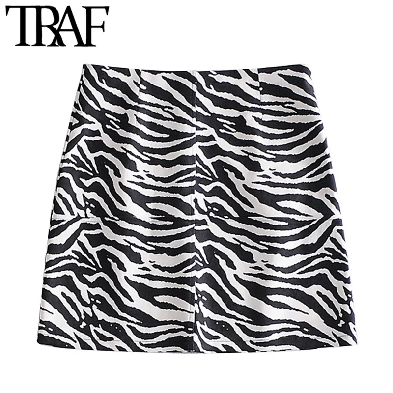 TRAF Women Chic Fashion Animal Print Mini Skirt Vintage High Waist Side Zipper Female Skirts Mujer
TRAF Women Chic Fashion Animal Print Mini Skirt Vintage High Waist Side Zipper Female Skirts Mujer