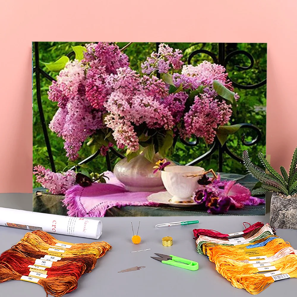 Flowers Purple Printed Water-Soluble Canvas 11CT Cross Stitch Full Kit Embroidery DMC Threads Needlework Sewing Promotions 
Flowers Purple Printed Water-Soluble Canvas 11CT Cross Stitch Full Kit Embroidery DMC Threads Needlework Sewing Promotions