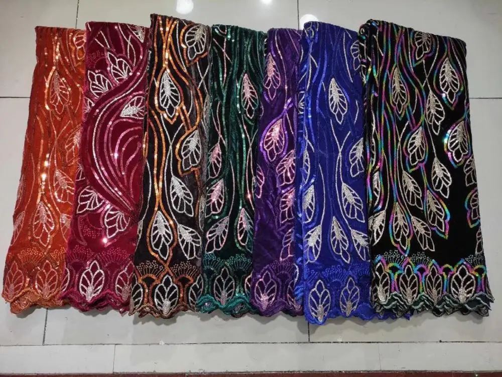 New arrival african velvet lace fabric embroidered with sequins 5 yards/piece nigerian mesh laces fabrics for garment sewing
New arrival african velvet lace fabric embroidered with sequins 5 yards/piece nigerian mesh laces fabrics for garment sewing