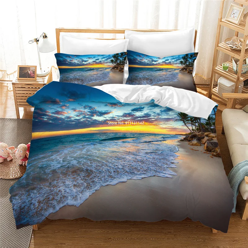 Beautiful Beach Coconut Tree Landscape Printed Bedding Set 3D Art Queen King Size Down Covered Pillowcase Set
Beautiful Beach Coconut Tree Landscape Printed Bedding Set 3D Art Queen King Size Down Covered Pillowcase Set