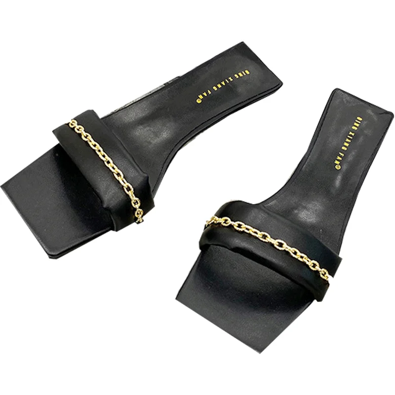 LEOPARD LAND Summer Fashion Small Square Head Low Heel Open Toe Sandals For Women Simple One-word Chain Outdoor Slippers ZL
LEOPARD LAND Summer Fashion Small Square Head Low Heel Open Toe Sandals For Women Simple One-word Chain Outdoor Slippers ZL