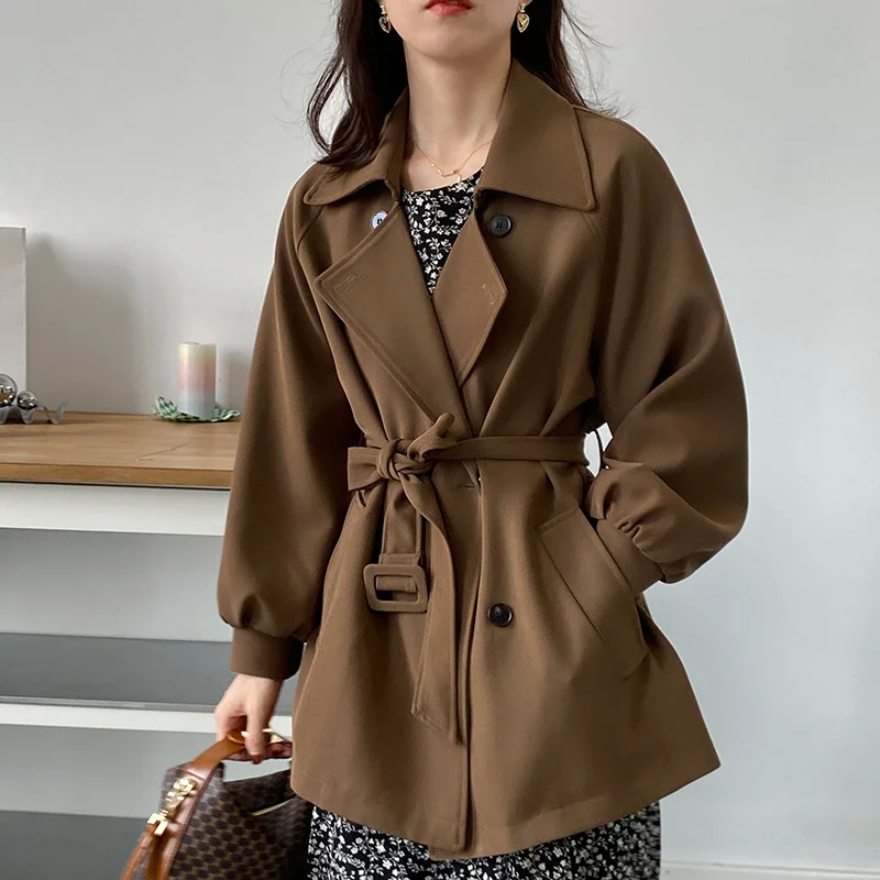 Mooirue Autumn Casual Women Brown Trench Coat With Belt Loose Long Sleeve Lace Up Fashion Coat
Mooirue Autumn Casual Women Brown Trench Coat With Belt Loose Long Sleeve Lace Up Fashion Coat