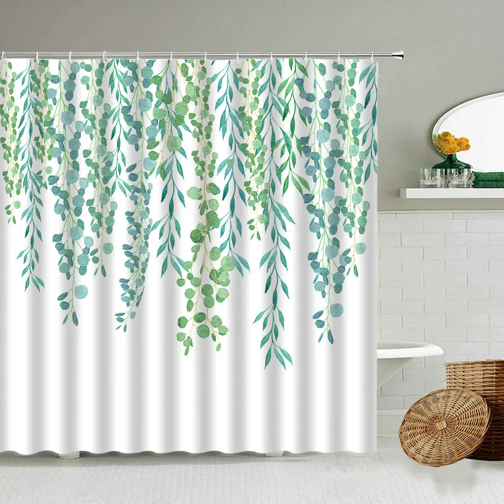 Green Plant Vine Leaves Bathroom Waterproof Fabric Shower Curtain Spring Scenery Bathroom Decoration With Hook Waterproof Screen
Green Plant Vine Leaves Bathroom Waterproof Fabric Shower Curtain Spring Scenery Bathroom Decoration With Hook Waterproof Screen