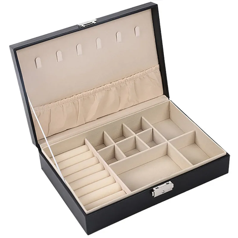 Классическая Высококачественная шкатулка для драгоценностей 2020 дюйма, шкатулка-раскладушка для Хранения Драгоценностей 
Классическая Высококачественная шкатулка для драгоценностей 2020 дюйма, шкатулка-раскладушка для Хранения Драгоценностей