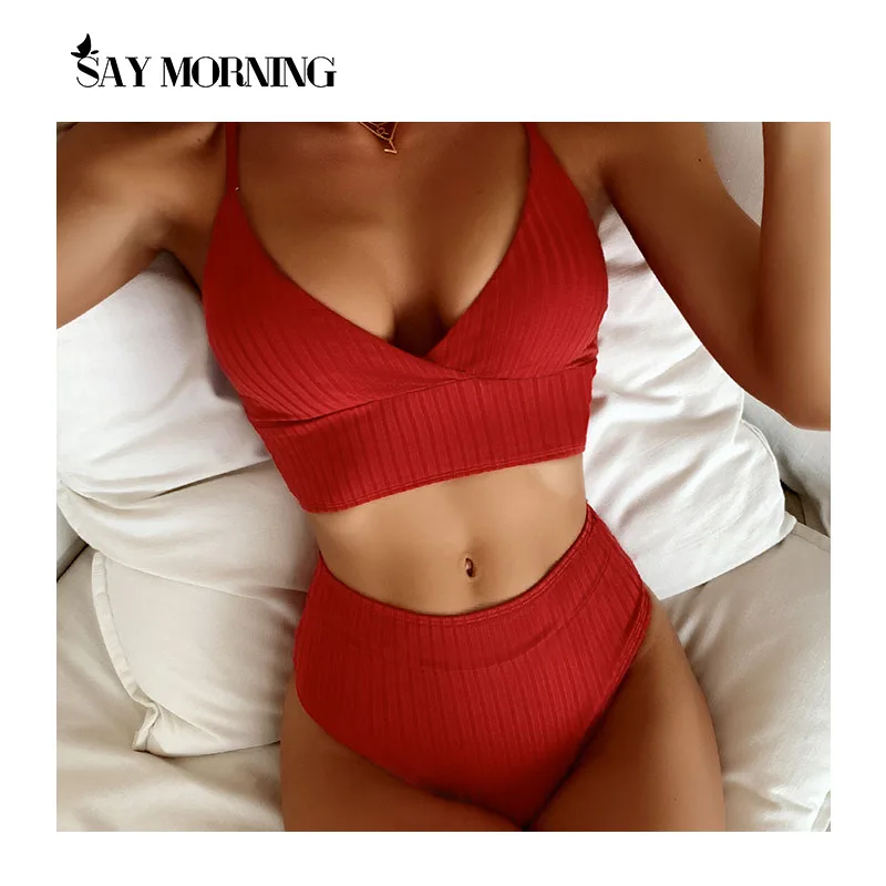 SAY MORNING Two-piece Swimsuit Solid Tank Top High Waist Sexy Women's Swimwear Split Bikini Set New 2021 Beach Wear Swimming
SAY MORNING Two-piece Swimsuit Solid Tank Top High Waist Sexy Women's Swimwear Split Bikini Set New 2021 Beach Wear Swimming