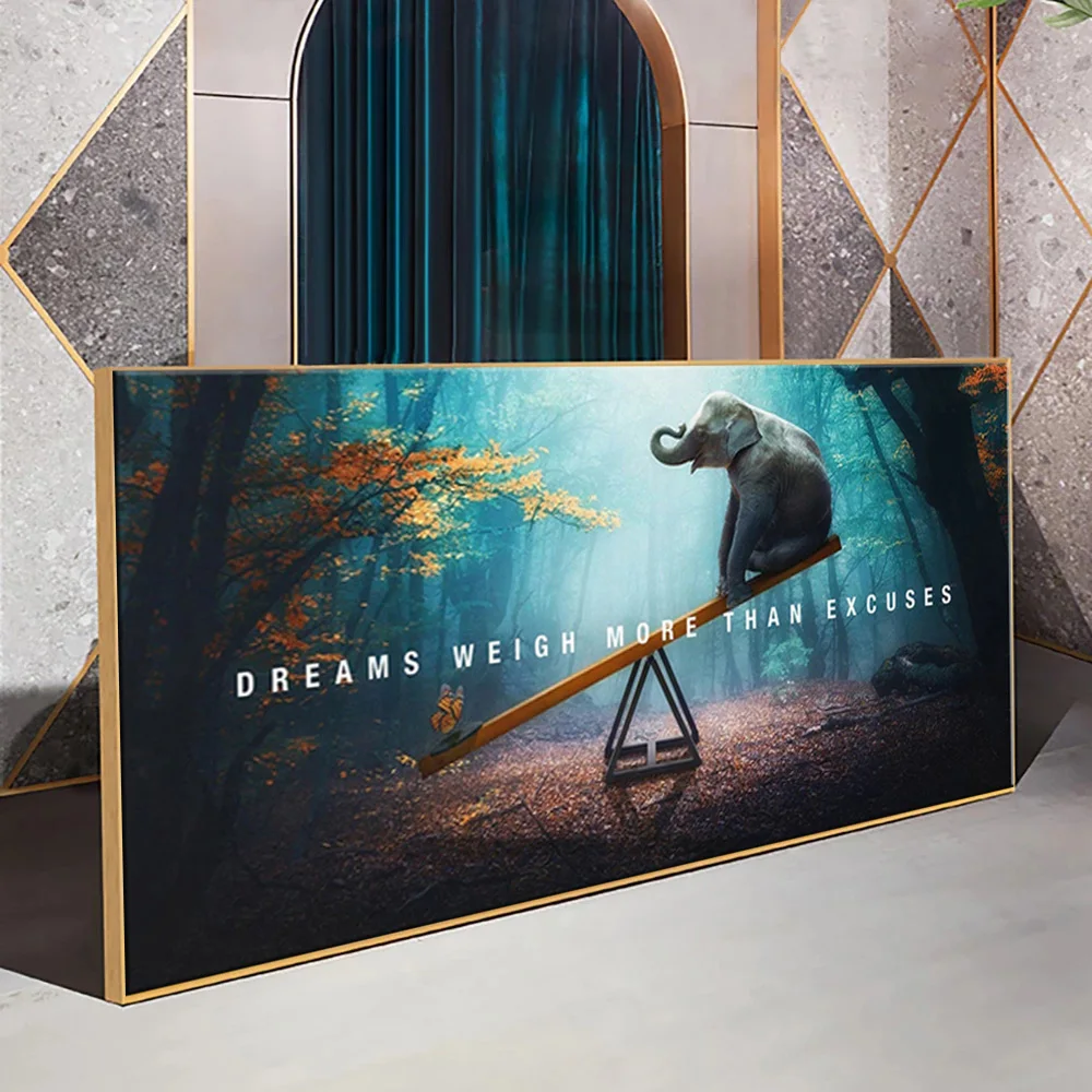 Motivational Quote Wall Art Posters Dream Weigh More Than Excuses Canvas Painting Prints Art Pictures for Home Living Room Decor
Motivational Quote Wall Art Posters Dream Weigh More Than Excuses Canvas Painting Prints Art Pictures for Home Living Room Decor