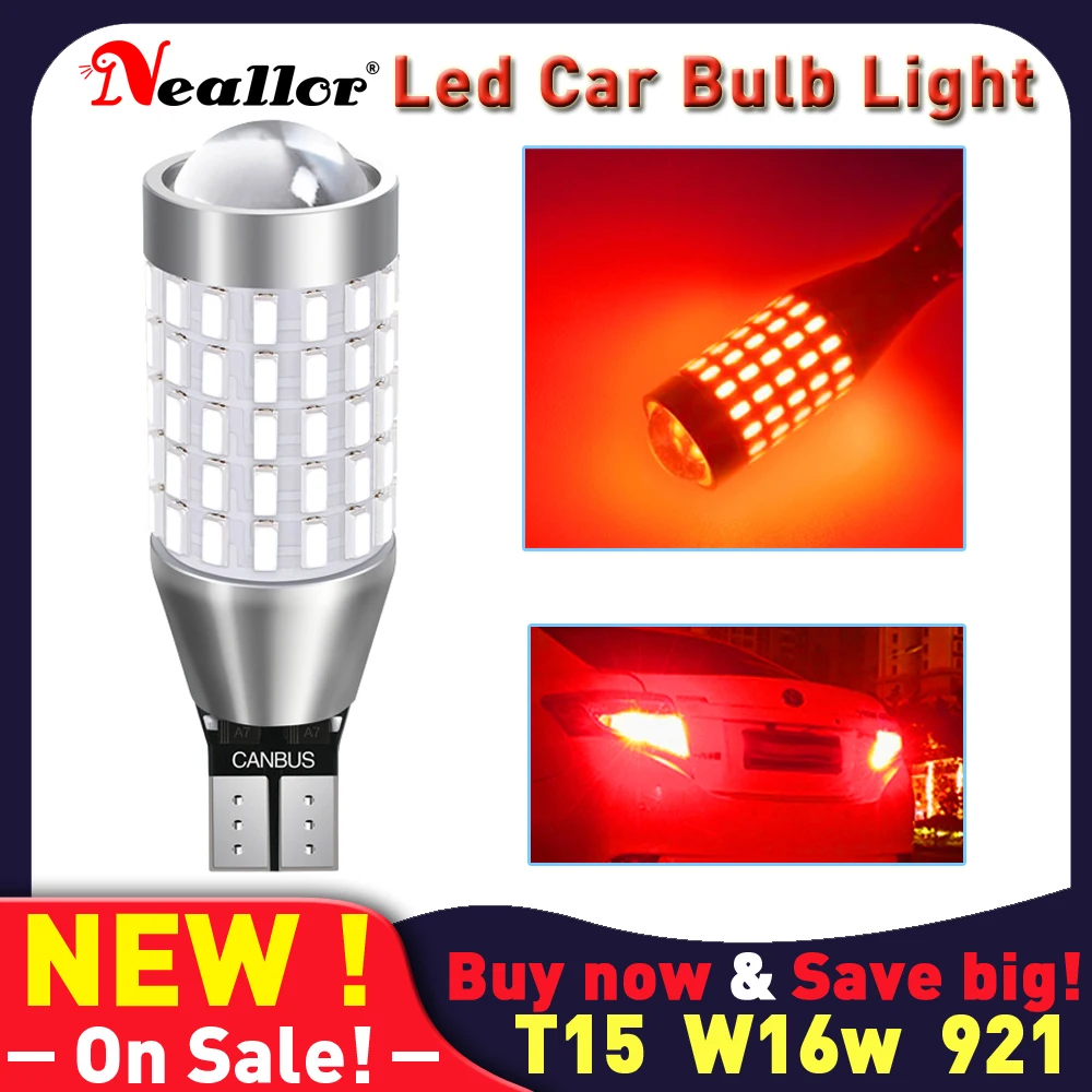 

T15 W16W T16 LED Bulb Canbus NO OBC Error LED Backup Light 921 912 LED Bulbs Car reverse lamp Xenon White Red Amber 1200LM DC12V