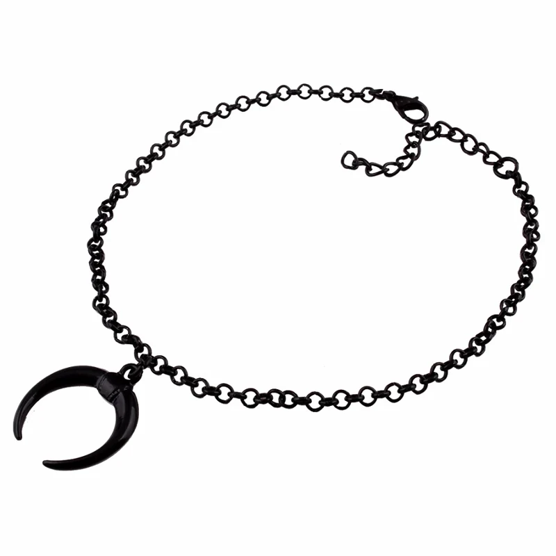 Fashion Vintage Black Eclipse Necklace Women Long Chain Celestial Moon Crescent Pendant Necklace Jewelry Halloween Accessories
Fashion Vintage Black Eclipse Necklace Women Long Chain Celestial Moon Crescent Pendant Necklace Jewelry Halloween Accessories