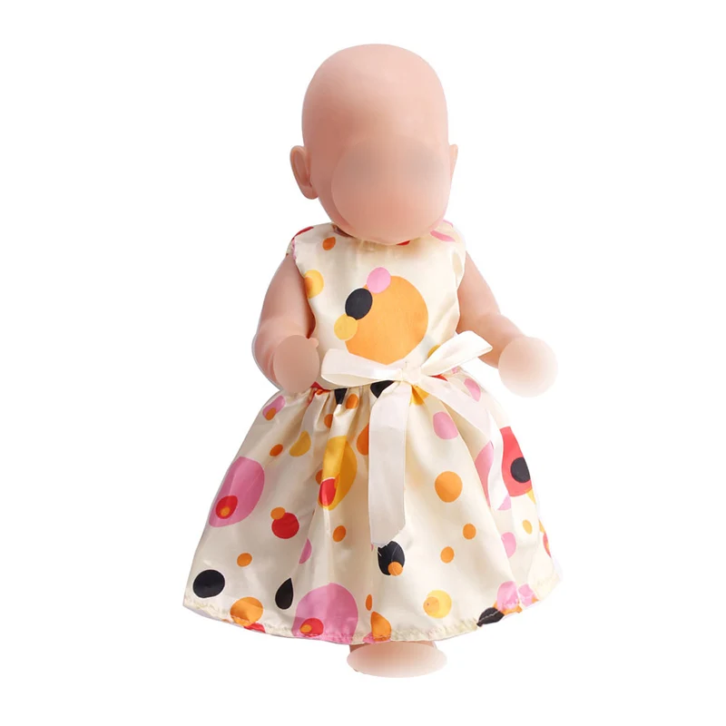 43 cm baby dolls Dress newborn Princess yellow printed evening gown Baby toys skirt fit American 18 inch Girls doll f207
43 cm baby dolls Dress newborn Princess yellow printed evening gown Baby toys skirt fit American 18 inch Girls doll f207