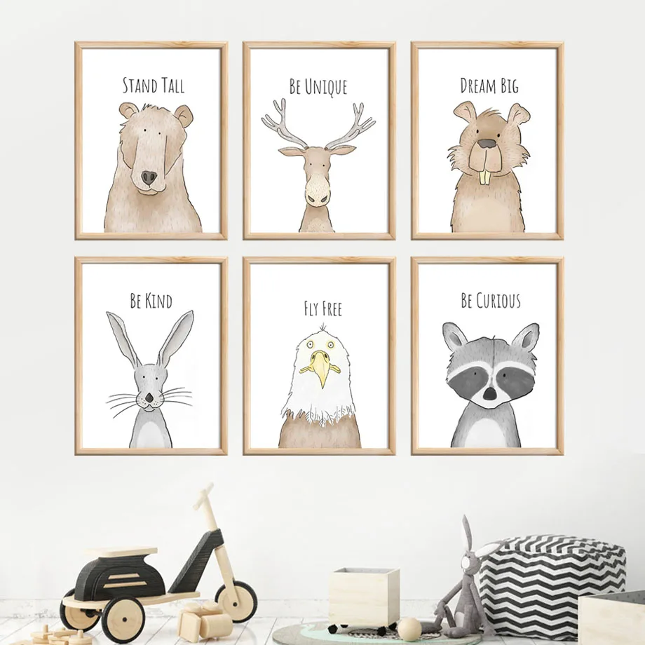 Comics Bear Elk Bunny Eagle Raccoon Lemur Wall Art Canvas Painting Nordic Posters And Prints Wall Pictures Kids Baby Room Decor
Comics Bear Elk Bunny Eagle Raccoon Lemur Wall Art Canvas Painting Nordic Posters And Prints Wall Pictures Kids Baby Room Decor