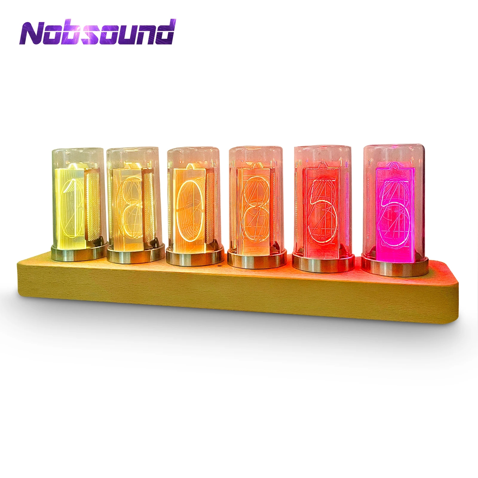 Nobsound Modern Digital LED Clock Colorful RGB Home Decoration Alarm Clock Refer to Retro Nixie Tube Era
Nobsound Modern Digital LED Clock Colorful RGB Home Decoration Alarm Clock Refer to Retro Nixie Tube Era