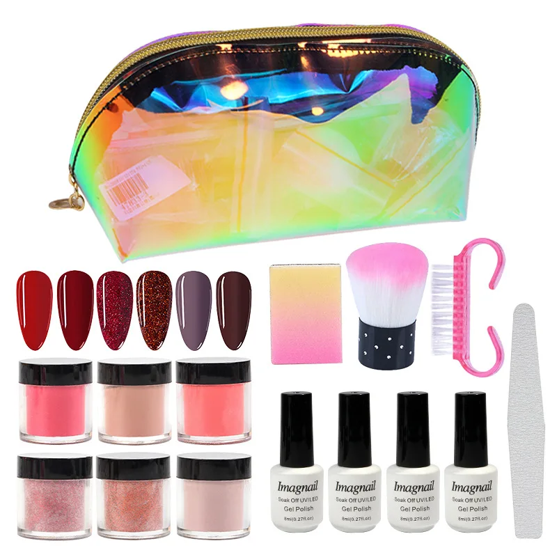 Nail Dip Powder Set 6-color Pure Color Nail Glitter Infiltrating Powder Base&Top Coat Activator Manicure Kit Nail Polish Tool &
Nail Dip Powder Set 6-color Pure Color Nail Glitter Infiltrating Powder Base&Top Coat Activator Manicure Kit Nail Polish Tool &