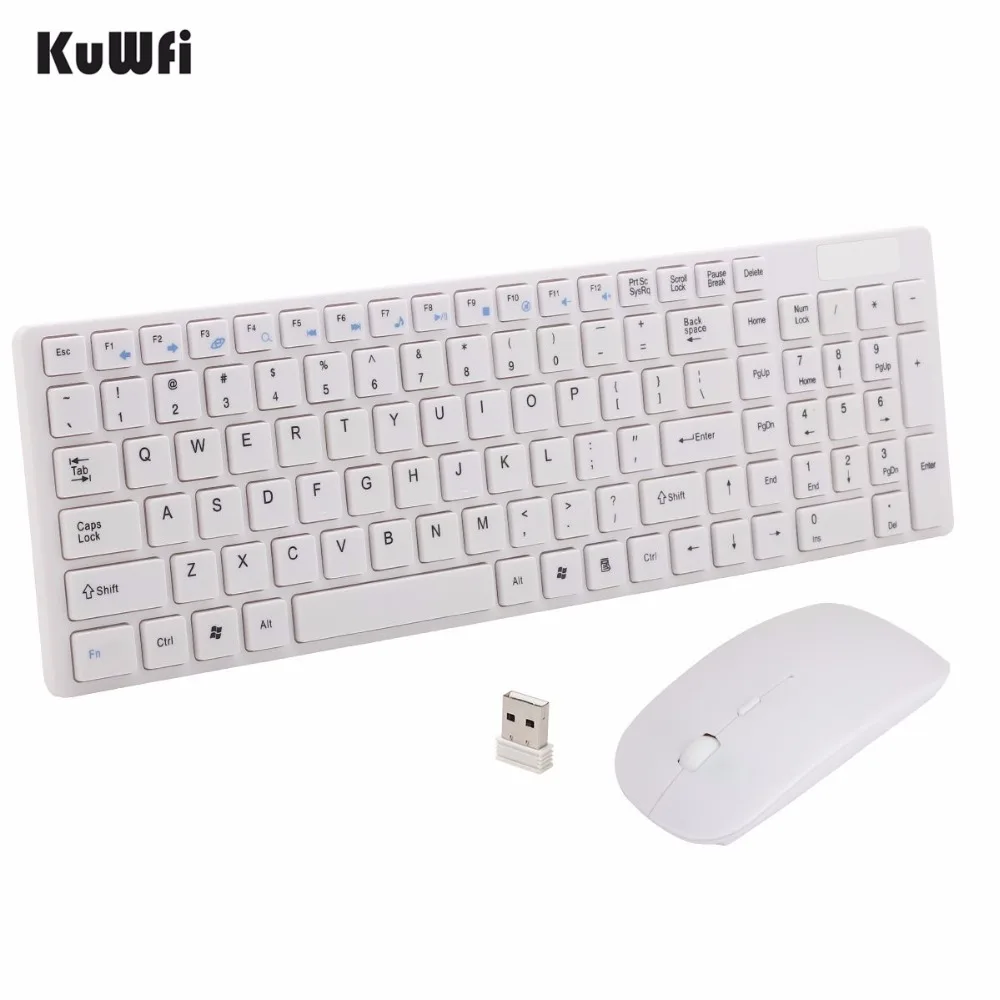 KuWFi 2.4G Wireless Keyboard Ultra-Thin USB keyboard Mouse Mice Kit for Desktop Laptop PC Computer Office business Keyboard set
KuWFi 2.4G Wireless Keyboard Ultra-Thin USB keyboard Mouse Mice Kit for Desktop Laptop PC Computer Office business Keyboard set