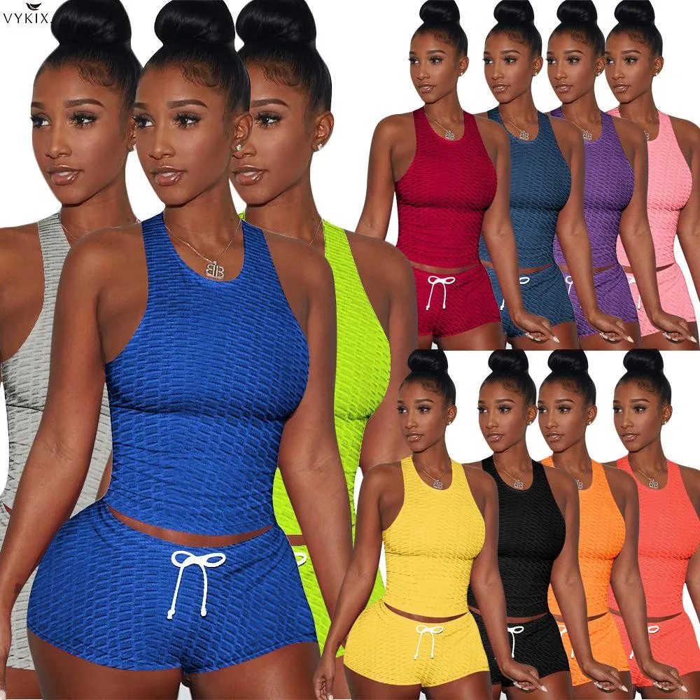 Active Solid Tracksuits 2 Two Piece Set Sweatsuits Tank Tops And Short Matching Sets Suit Sport Fitness Club Outfits Women's Set
Active Solid Tracksuits 2 Two Piece Set Sweatsuits Tank Tops And Short Matching Sets Suit Sport Fitness Club Outfits Women's Set