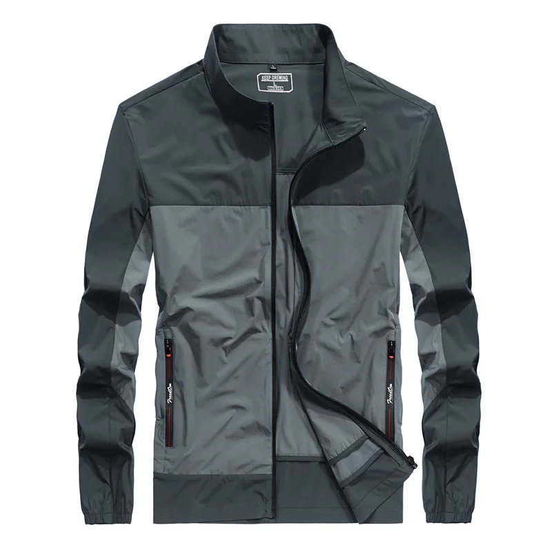 Summer Jacket Men Casual Patchwork Color Lightweight Sun Protection Men Clothing M-XXXL Stand Collar Outdoor Breathable Jacket
Summer Jacket Men Casual Patchwork Color Lightweight Sun Protection Men Clothing M-XXXL Stand Collar Outdoor Breathable Jacket