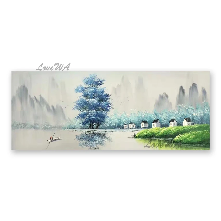 Modern Living Room Decor Hand-painted Chinese Style Outdoor Rural Landscape Oil Painting Abstract Canvas Wall Art Unframed Piece
Modern Living Room Decor Hand-painted Chinese Style Outdoor Rural Landscape Oil Painting Abstract Canvas Wall Art Unframed Piece