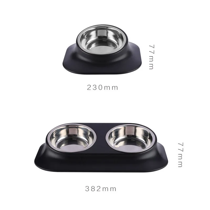 Pet Feeding Bowl Stainless Steel Dog Cat Bowls Single Double Bowl With Silicone Mat Tilt Neck Guard Dog Bowl Pet Feed Supplies 
Pet Feeding Bowl Stainless Steel Dog Cat Bowls Single Double Bowl With Silicone Mat Tilt Neck Guard Dog Bowl Pet Feed Supplies