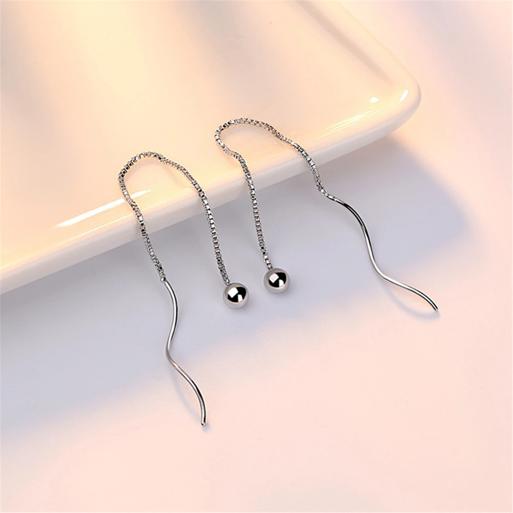 925 Sterling Silver New Woman Jewelry Ladies Long Section of White Fungus Line Simple Fashion Drop Earrings Girl Jewelry
925 Sterling Silver New Woman Jewelry Ladies Long Section of White Fungus Line Simple Fashion Drop Earrings Girl Jewelry