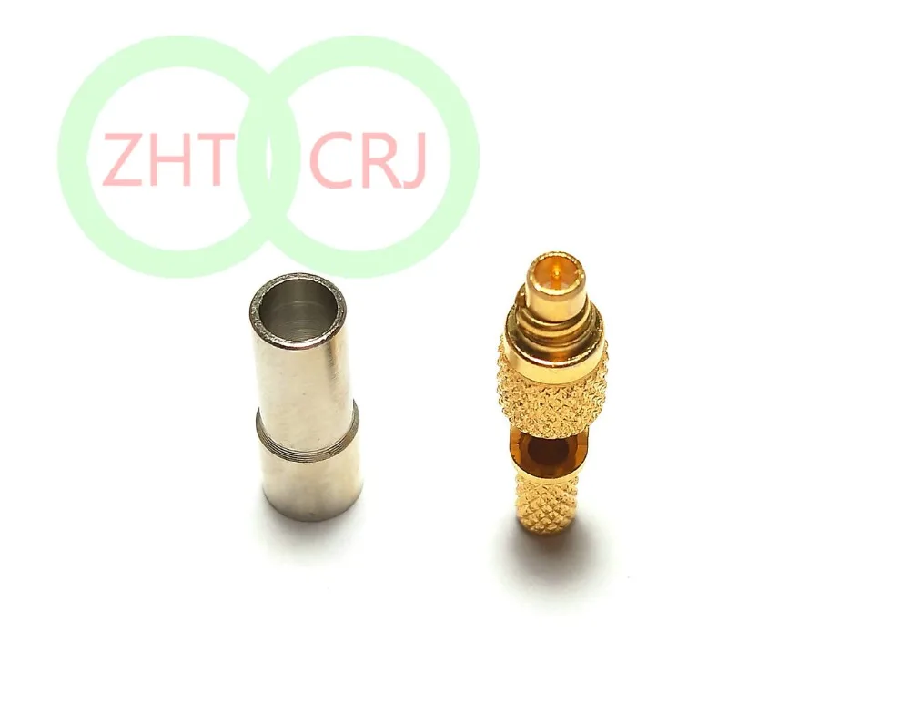 

500pcs lot brass MMCX Crimp Plug male Straight RF connector for Coax Cable1.13 RG178 Selling