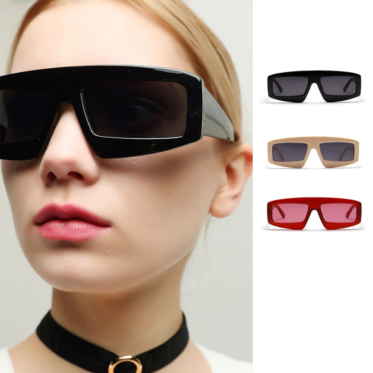 Punk Integrated Oversized Frame Sunglasses For Women 2021 Fashion Full Of Aura Brand Design Sun Glasses Ladies Men Street Style
Punk Integrated Oversized Frame Sunglasses For Women 2021 Fashion Full Of Aura Brand Design Sun Glasses Ladies Men Street Style