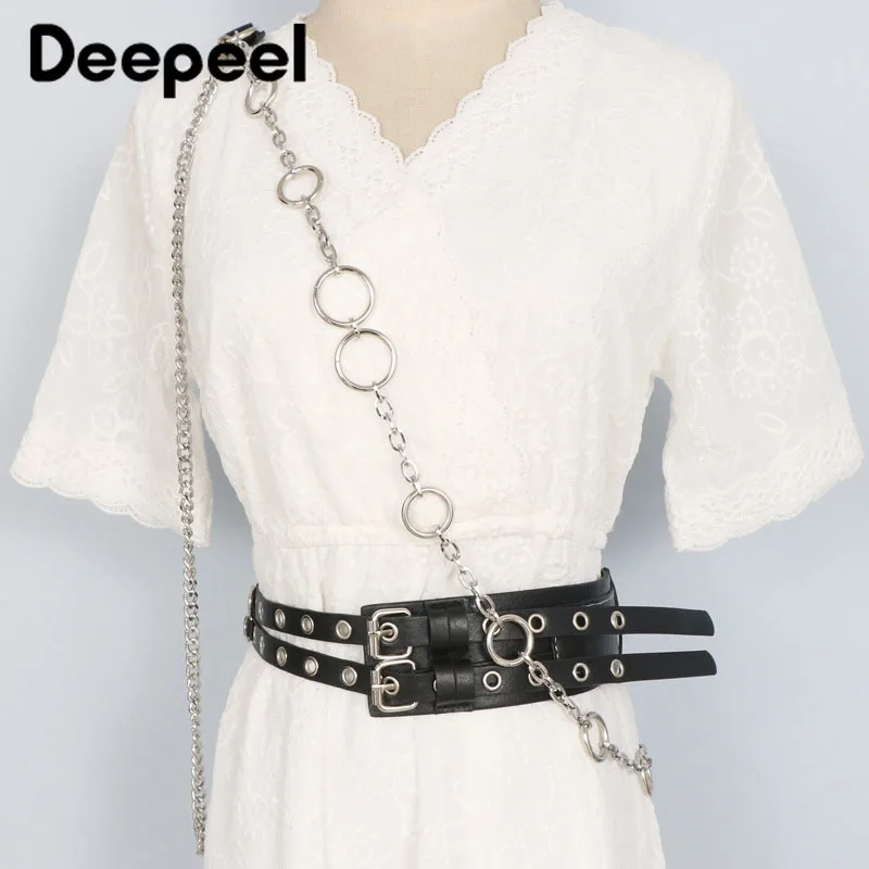 Deepeel 1 шт. 6 см * 92 см 2021 металлической цепью жгут Пояс Ремни-Подтяжки Пояс Мода Женский корсет ремни класса «Люкс», широкие пояса
Deepeel 1 шт. 6 см * 92 см 2021 металлической цепью жгут Пояс Ремни-Подтяжки Пояс Мода Женский корсет ремни класса «Люкс», широкие пояса