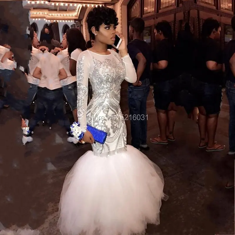 Custom Made White Mermaid Prom Dresses Silver Applique Sexy Backless Long Sleeves Sexy Backless Formal Prom Party Gowns W002
Custom Made White Mermaid Prom Dresses Silver Applique Sexy Backless Long Sleeves Sexy Backless Formal Prom Party Gowns W002