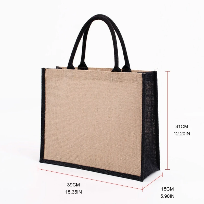 Reusable Jute Tote Bag Eco Friendly Burlap Grocery Bags for Shopping Beach Vacation Picnic
Reusable Jute Tote Bag Eco Friendly Burlap Grocery Bags for Shopping Beach Vacation Picnic