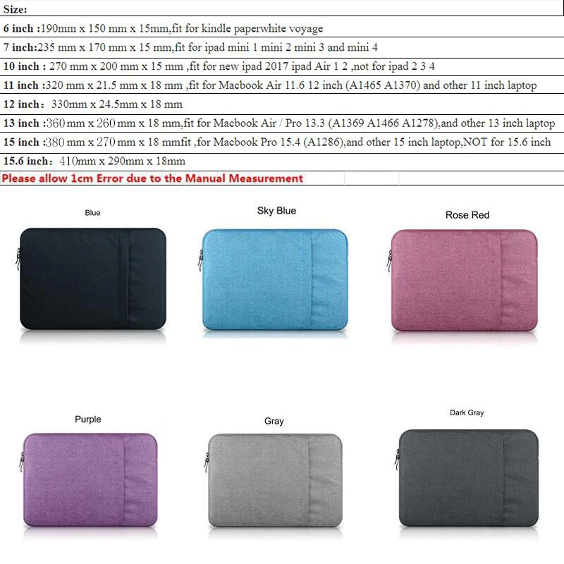 Waterproof Laptop Bag 13 For MacBook Air 13 12 Case Laptop Sleeve Cover 11 13 15 inch Computer Case For Mac Book Pro 
Waterproof Laptop Bag 13 For MacBook Air 13 12 Case Laptop Sleeve Cover 11 13 15 inch Computer Case For Mac Book Pro