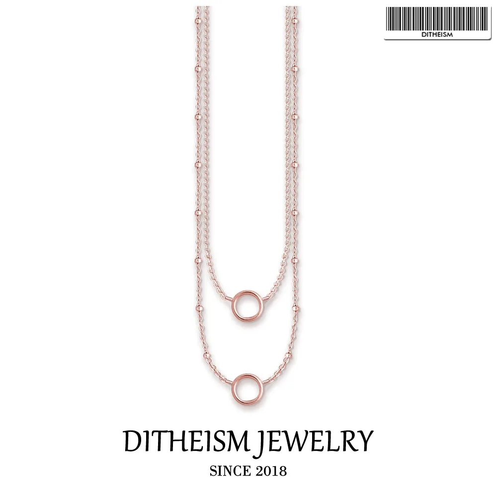 Link Chain Necklace Rose Gold Color Double Carrier, 2020 Summer New Fashion 925 Sterling Silver Jewelry Romantic Gift For Women
Link Chain Necklace Rose Gold Color Double Carrier, 2020 Summer New Fashion 925 Sterling Silver Jewelry Romantic Gift For Women