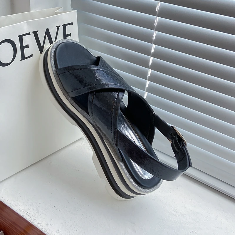 Casual Comfortable Summer New Shoes for Woman Buckle Platform Wedges Shoes Solid Color Open Toe Beach Women's Sandals 2021
Casual Comfortable Summer New Shoes for Woman Buckle Platform Wedges Shoes Solid Color Open Toe Beach Women's Sandals 2021