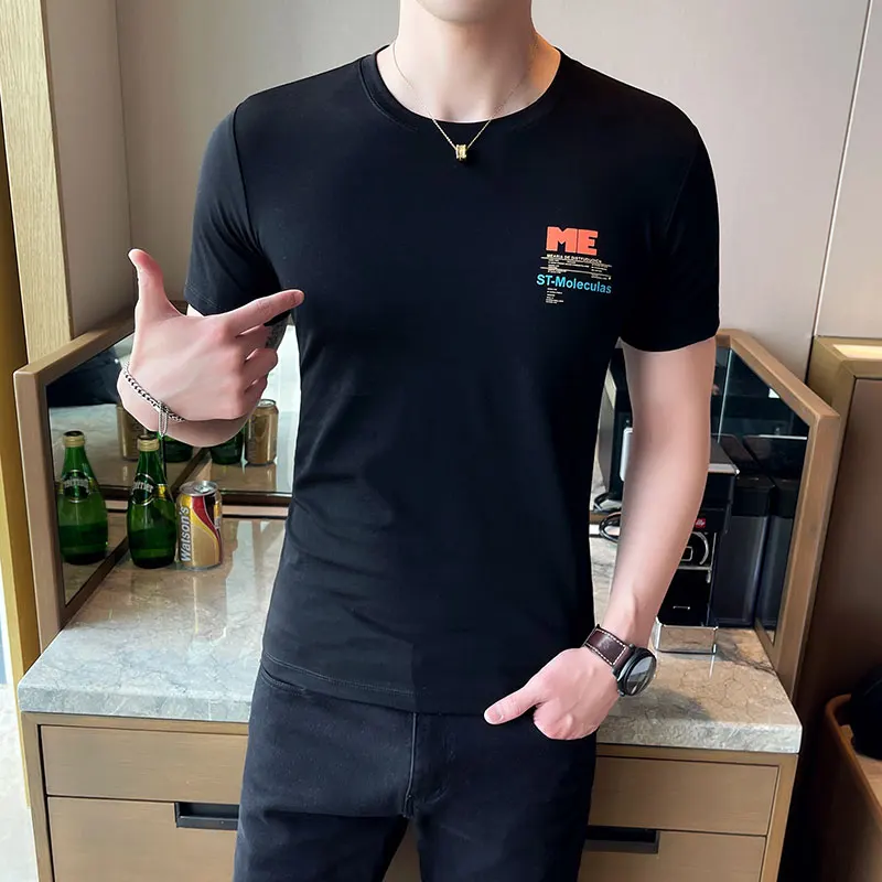 2021 Short Sleeve T Shirt Men Letter Print O-neck Tops Tees Summer Solid Color Casual T-Shirt Breathable Comfortable Streetwear
2021 Short Sleeve T Shirt Men Letter Print O-neck Tops Tees Summer Solid Color Casual T-Shirt Breathable Comfortable Streetwear