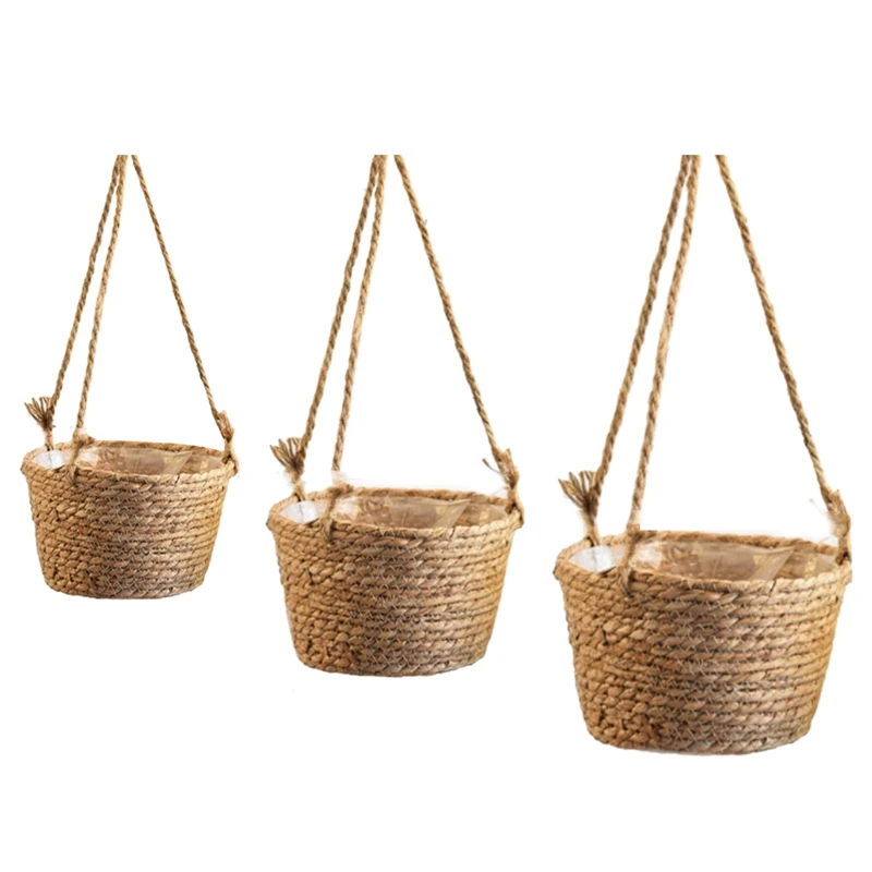 Handmade Hanging Seagrass Planter Basket with Plastic Liner,Indoor Outdoor Garden Decoration,Farmhouse Boho Flower Pots
Handmade Hanging Seagrass Planter Basket with Plastic Liner,Indoor Outdoor Garden Decoration,Farmhouse Boho Flower Pots