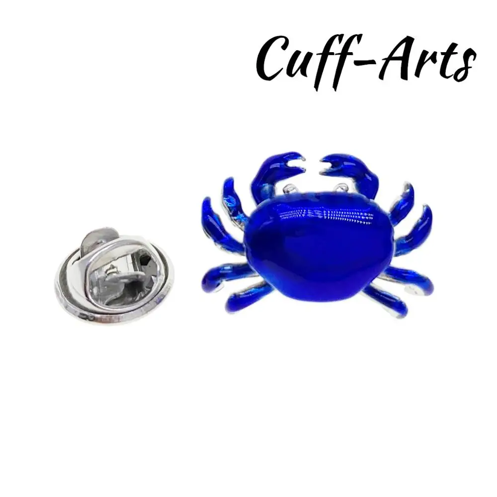 Lapel Pin Badges for Men Blue Crab Badge Fashion Brooches Novelty By Cuffarts P10392 | Украшения и аксессуары
