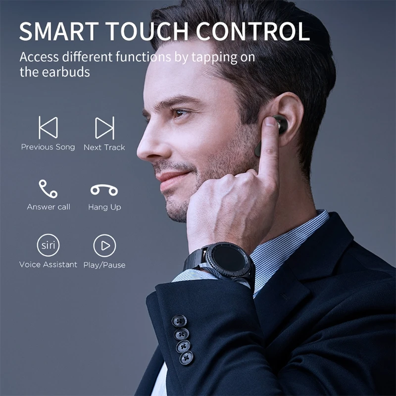 B2QA Waterproof Bluetooth Earbuds True Wireless Earbuds Sport Headphone with Charging Case IPX 6 Earplugs
B2QA Waterproof Bluetooth Earbuds True Wireless Earbuds Sport Headphone with Charging Case IPX 6 Earplugs
