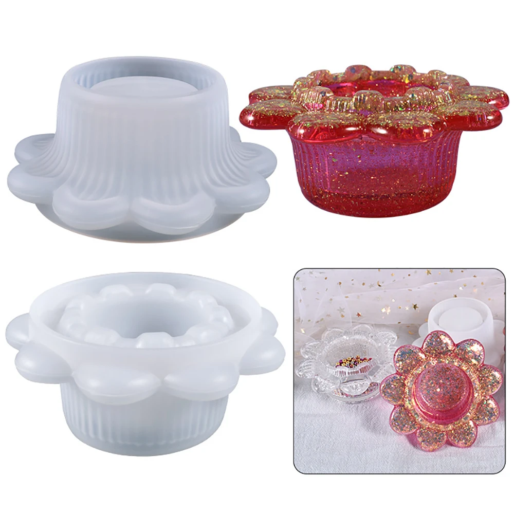 1PCS Flowers Shape Storage Box Silicone Mold Crystal Epoxy Resin Molds DIY Jewelry Box Crafts Succulent Plant Container Making
1PCS Flowers Shape Storage Box Silicone Mold Crystal Epoxy Resin Molds DIY Jewelry Box Crafts Succulent Plant Container Making