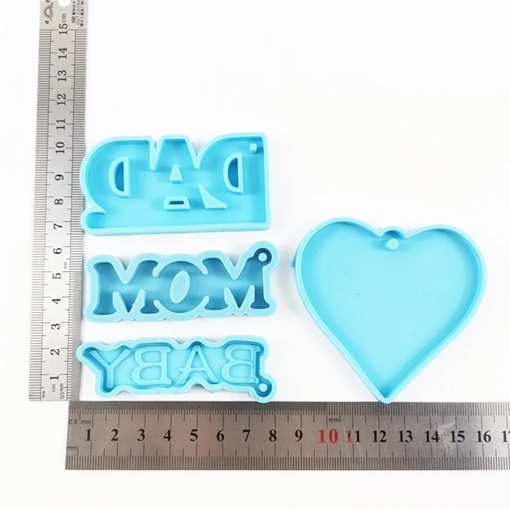 DIY Mom Dad Love Baby Resin Mold Letter Mother's Father's Day Gift Keychain Pendant Resin Casting Mold Jewelry Making Tools
DIY Mom Dad Love Baby Resin Mold Letter Mother's Father's Day Gift Keychain Pendant Resin Casting Mold Jewelry Making Tools