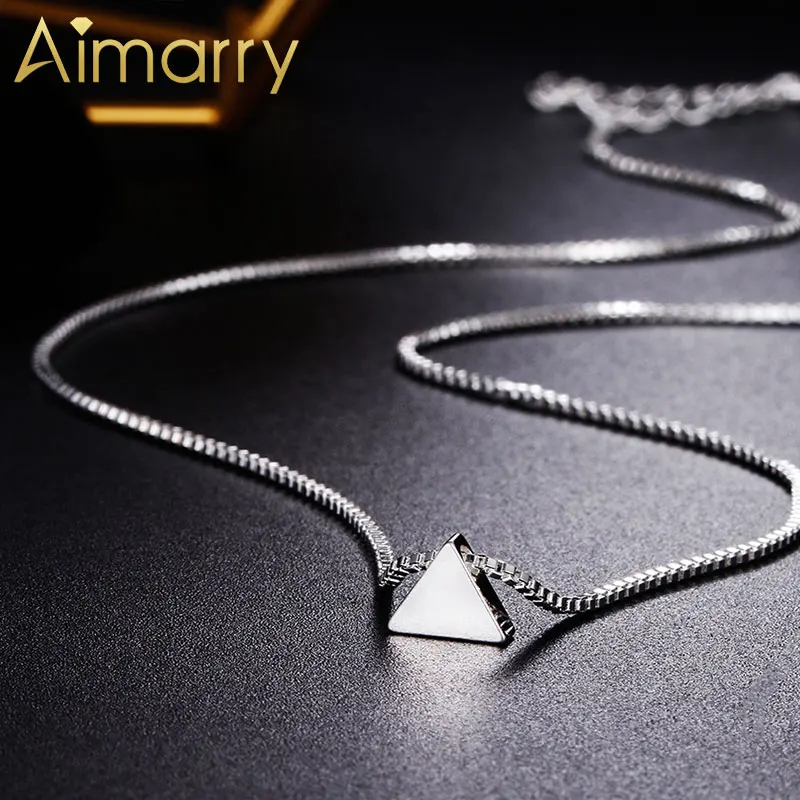 Aimarry 925 Sterling Silver Triangle Pendant Box Chain Necklace For Women Men Christmas Charm Fashion Jewelry Wedding Gifts
Aimarry 925 Sterling Silver Triangle Pendant Box Chain Necklace For Women Men Christmas Charm Fashion Jewelry Wedding Gifts