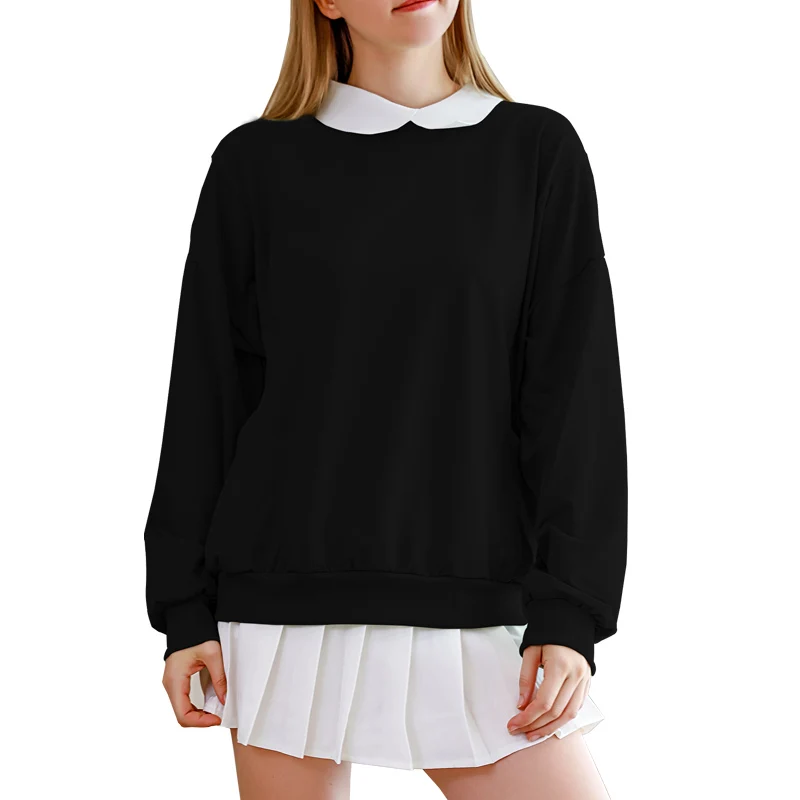 Women Korean Fashion Sweatshirt Female Itself Plus Size Hoodie Cotton Tops Fake Two-piece Kawaii Clothes Aesthetic Pullovers
Women Korean Fashion Sweatshirt Female Itself Plus Size Hoodie Cotton Tops Fake Two-piece Kawaii Clothes Aesthetic Pullovers