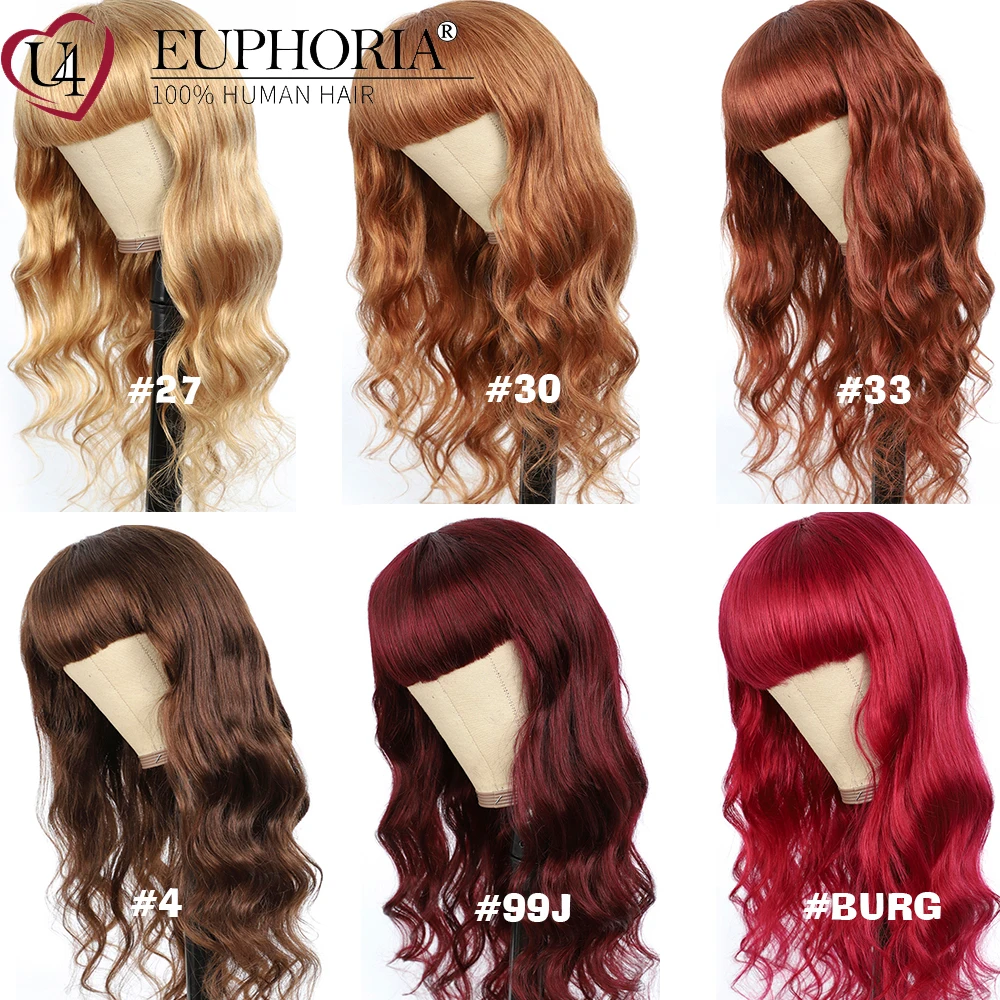 Brazilian Body Wave Hair Wigs Remy Human Hair BURG Color Full Machine Wigs With Bangs Blonde 27 33 Hair Cheap Wigs EUPHORIA
Brazilian Body Wave Hair Wigs Remy Human Hair BURG Color Full Machine Wigs With Bangs Blonde 27 33 Hair Cheap Wigs EUPHORIA
