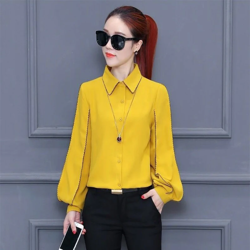 New Women's Spring Autumn Style Chiffon Shirts Elegant Casual V-Neck Blouses Single Row Multi Button Fashion Women's Tops DF329
New Women's Spring Autumn Style Chiffon Shirts Elegant Casual V-Neck Blouses Single Row Multi Button Fashion Women's Tops DF329