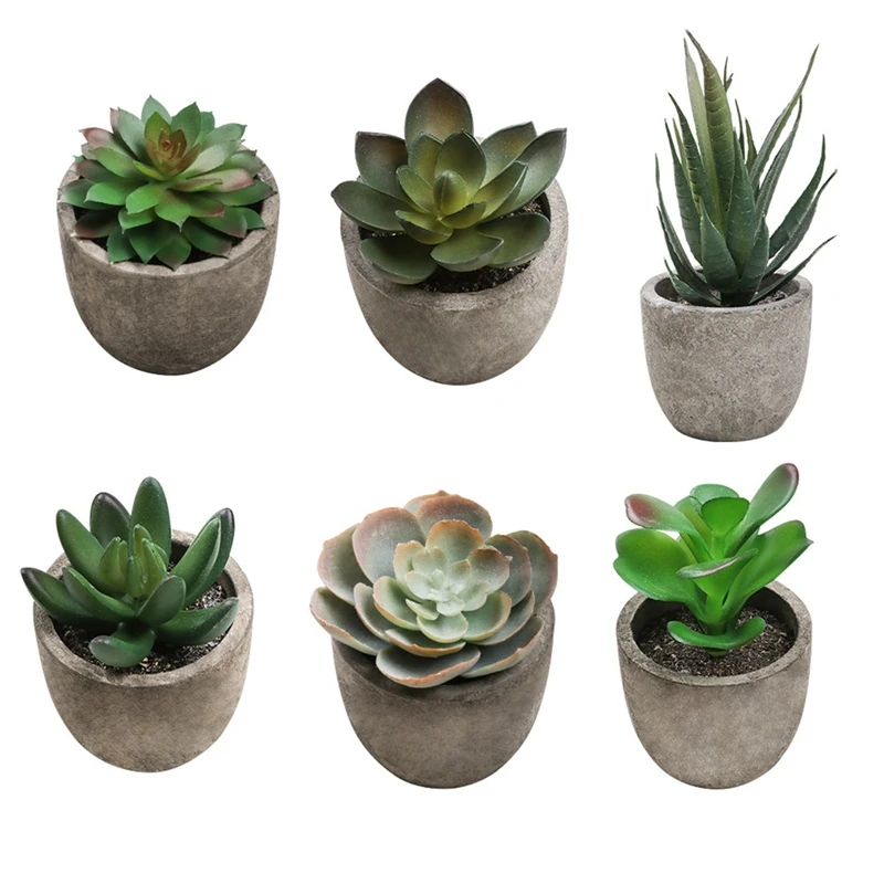 Artificial Potted Plants - Mini Fake Plants - Set of 6 Small Indoor Faux Houseplants for Shelf Tabletop Desk Decoration
Artificial Potted Plants - Mini Fake Plants - Set of 6 Small Indoor Faux Houseplants for Shelf Tabletop Desk Decoration