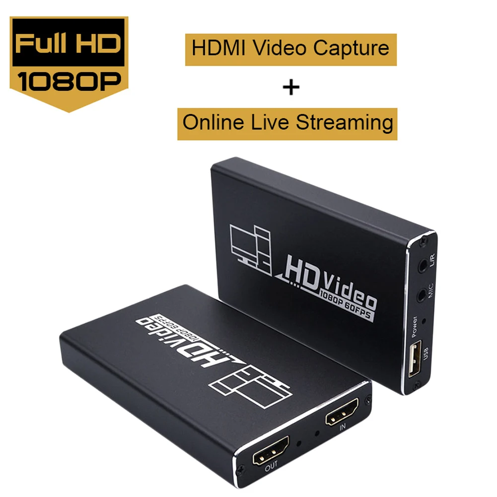 HDMI-compatible Video Capture Device 1080P with Loop-out Capture Disk Game Capture Card for Windows, Android and macOS
HDMI-compatible Video Capture Device 1080P with Loop-out Capture Disk Game Capture Card for Windows, Android and macOS